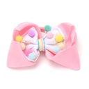 GOMITA INFANTIL MOÑO COMBINADO CON POMPONE