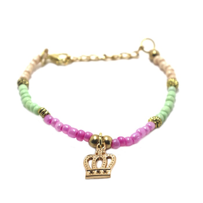 [31605] PULSERA CON CUENTAS DE COLORES Y DIJES