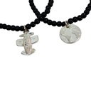 PULSERA DE CUENTAS CON DIJES MUNDO Y AVION