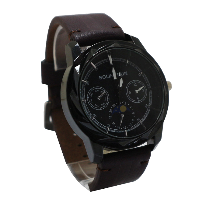 [33656] RELOJ MALLA SIMIL CUERO DE HOMBRE 