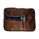 SET DE BROCHAS Y PINCELES POR 12 PIEZAS CON ESTUCHE PARA MAQUILLAJE