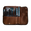 SET DE BROCHAS Y PINCELES POR 12 PIEZAS CON ESTUCHE PARA MAQUILLAJE