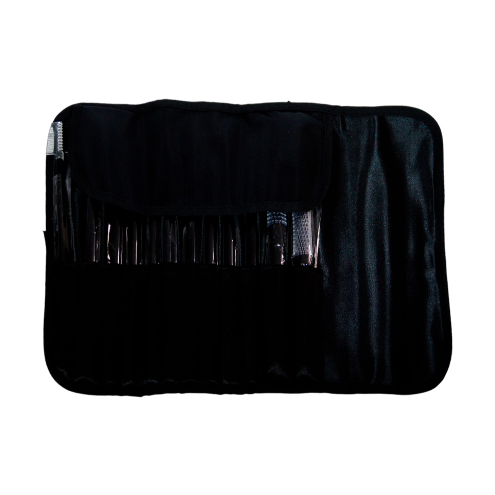 SET DE BROCHAS Y PINCELES POR 12 PIEZAS CON ESTUCHE PARA MAQUILLAJE