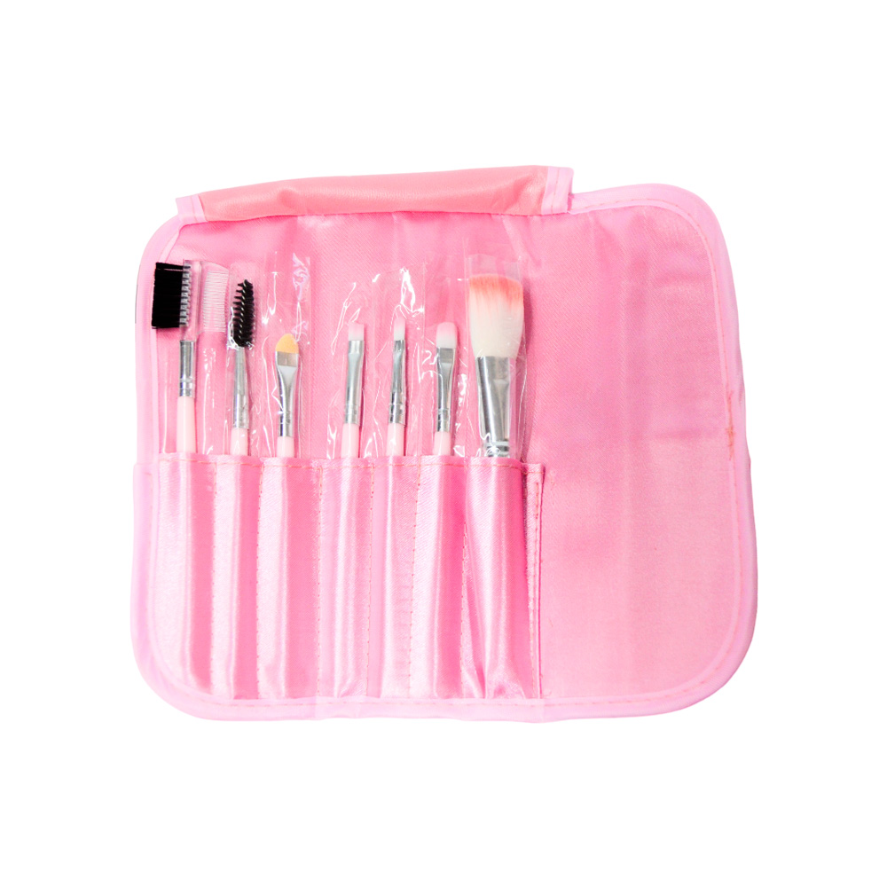 SET DE BROCHAS Y PINCELES POR 7 PIEZAS CON ESTUCHE PARA MAQUILLAJE