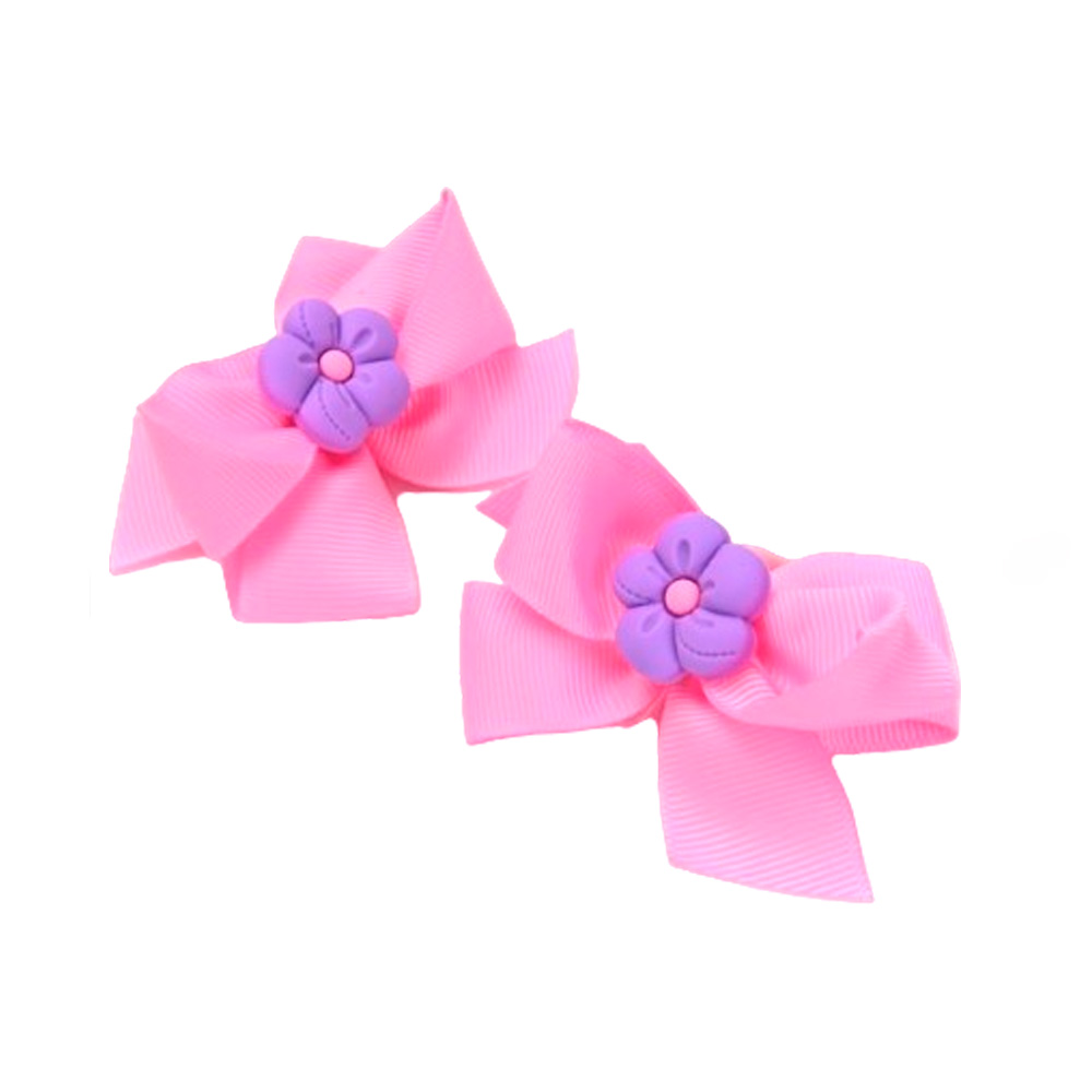 [42074] SET INFANTIL GOMITA MOÑO CON FLOR X2U