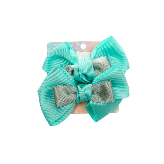 SET X2 DE PICO MOÑO LISO C/ CINTA RASO