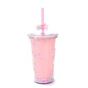 VASO PLASTICO INFANTIL CON LENTEJUELAS 450ML