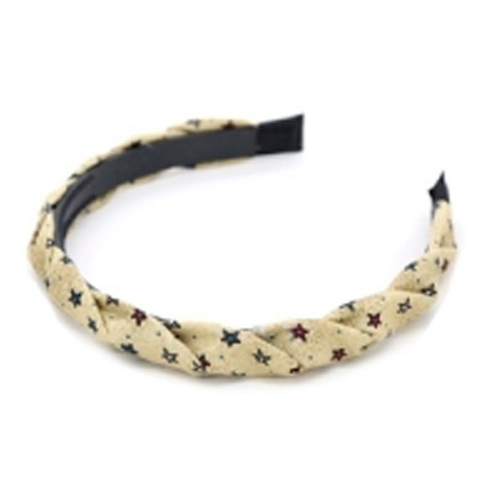 [35109] VINCHA RIGIDA CRUZADA CON ESTRELLAS