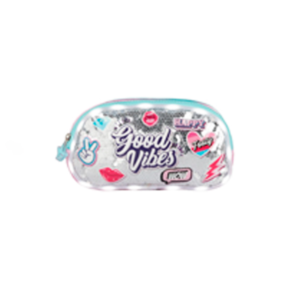 CARTUCHERA CON LED GOOD VIBES