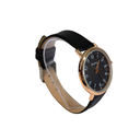 RELOJ MALLA DE CUERINA C/BORDE DORADO