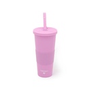 VASO PLASTICO CON SORBETE TRENDY
