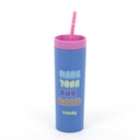 VASO TRAGO LARGO CON FRASE