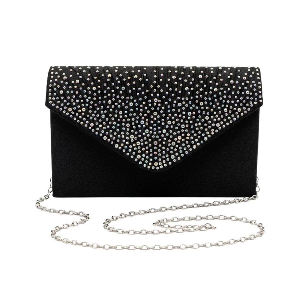 CARTERA DE FIESTA TIPO SOBRE CON CADENA PLATEADA