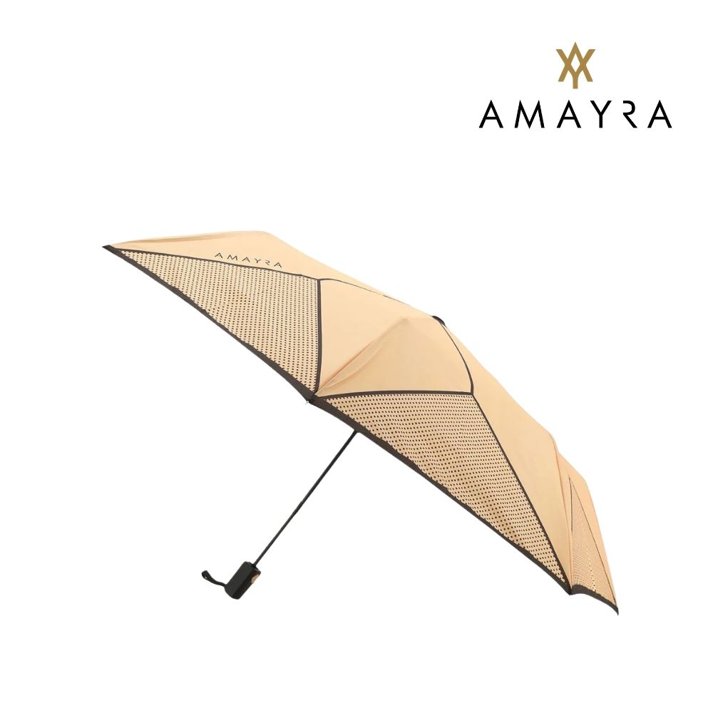 PARAGUAS CORTO AUTOMÁTICO DISEÑO LUNARES MANGO GANCHO AMAYRA