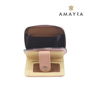 TARJETERO CIERRE Y BOTON AMAYRA (4 MARRON, 6 ROSA)