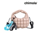 MINI BAG PUFFER CON LLAVERO DE CINTA CHIMOLA