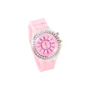 RELOJ CARCASA STRASS Y MALLA DE GOMA X12