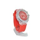 RELOJ CARCASA STRASS Y MALLA DE GOMA X12