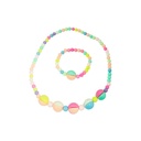 COLLAR + PULSERA CUENTAS DE COLORES