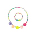 COLLAR + PULSERA CUENTAS DE COLORES