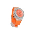 RELOJ CARCASA STRASS Y MALLA DE GOMA