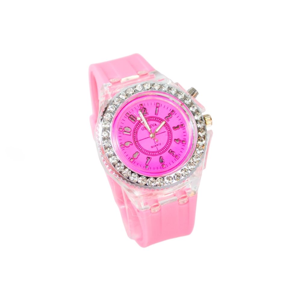 RELOJ CARCASA STRASS Y MALLA DE GOMA
