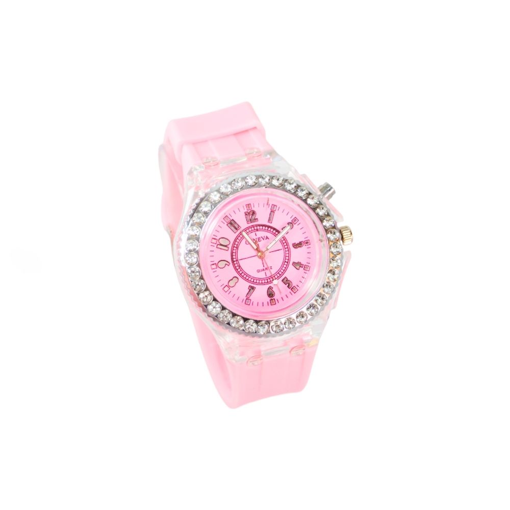 RELOJ CARCASA STRASS Y MALLA DE GOMA