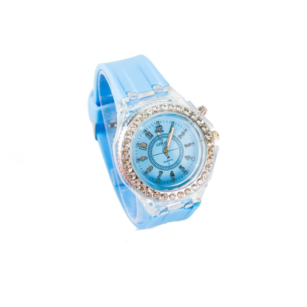 RELOJ CARCASA STRASS Y MALLA DE GOMA