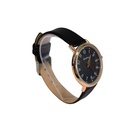 RELOJ MALLA DE CUERINA CON BORDE DORADO