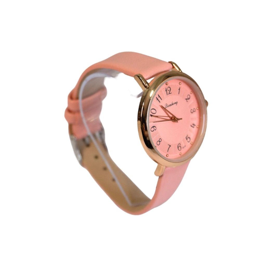RELOJ MALLA DE CUERINA CON BORDE DORADO