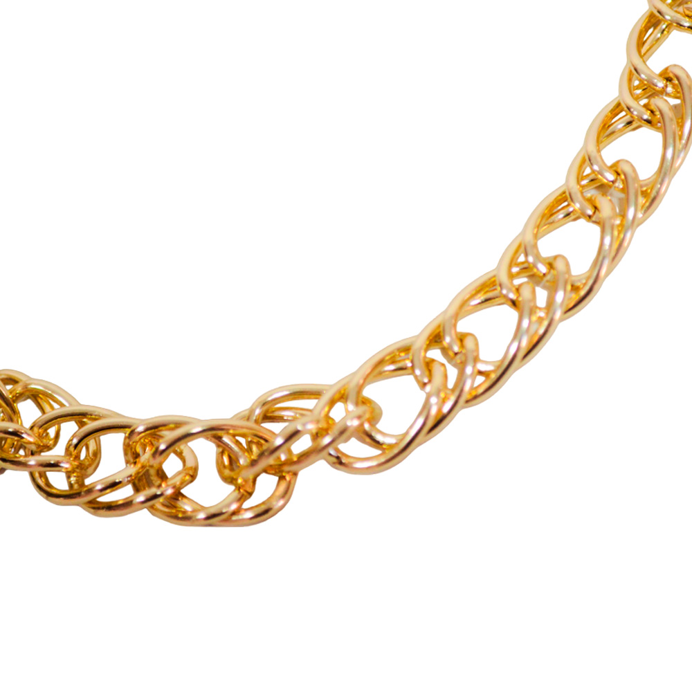 CHOKER DORADO TRENZADO GRUESO.