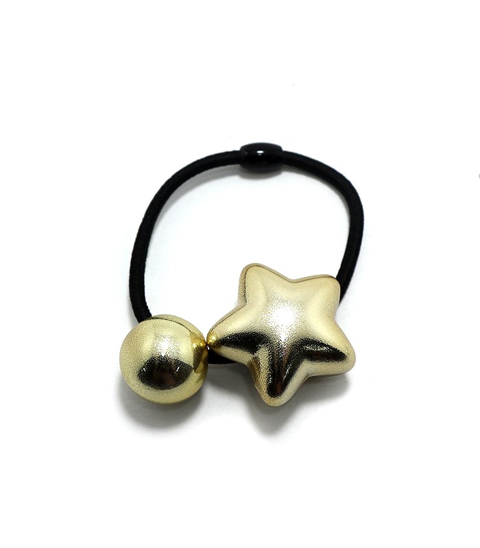 [26203] COLERO ELASTICO ESFERA Y ESTRELLA METALIZADA