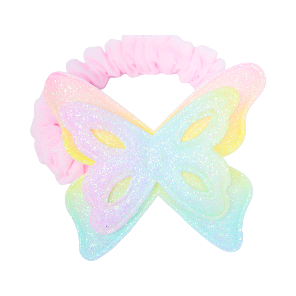 COLERO FORRADO CON APLIQUE DE MARIPOSA CON GLITTER