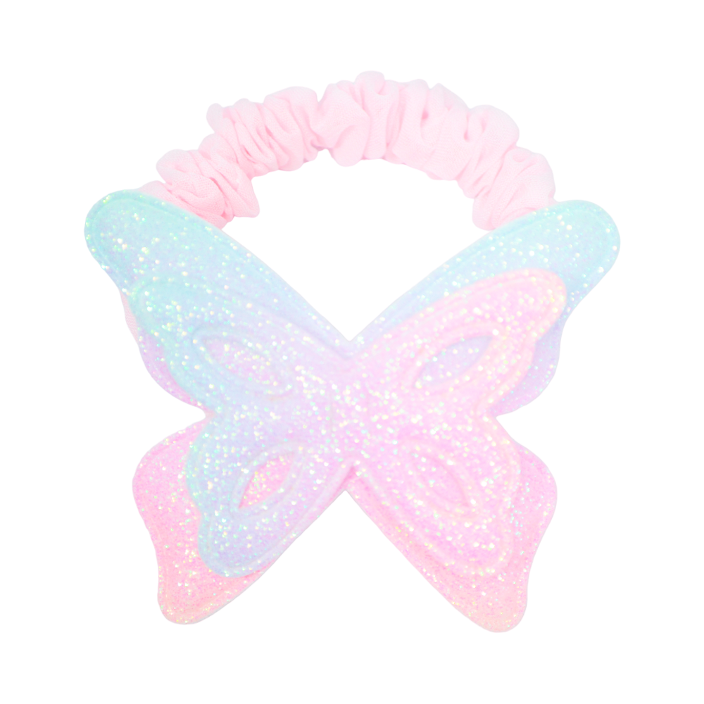 COLERO FORRADO CON APLIQUE DE MARIPOSA CON GLITTER
