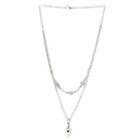 [31581] COLLAR CADENA DOBLE DIJE MARINO FLOR CARACOL SOL