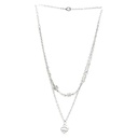 [31581] COLLAR CADENA DOBLE DIJE MARINO FLOR CARACOL SOL