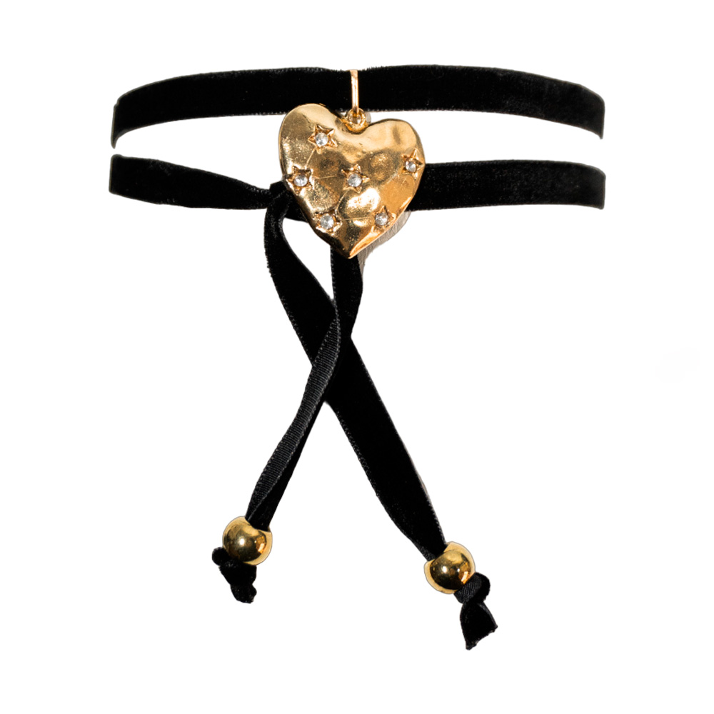 CHOKER CORBATERO DE TERCIOPELO Y DIJE 