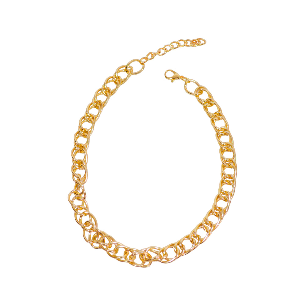CHOKER DORADO TRENZADO GRUESO.