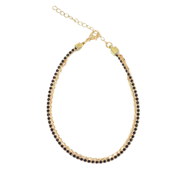 COLLAR CADENA DOBLE CON STRASS