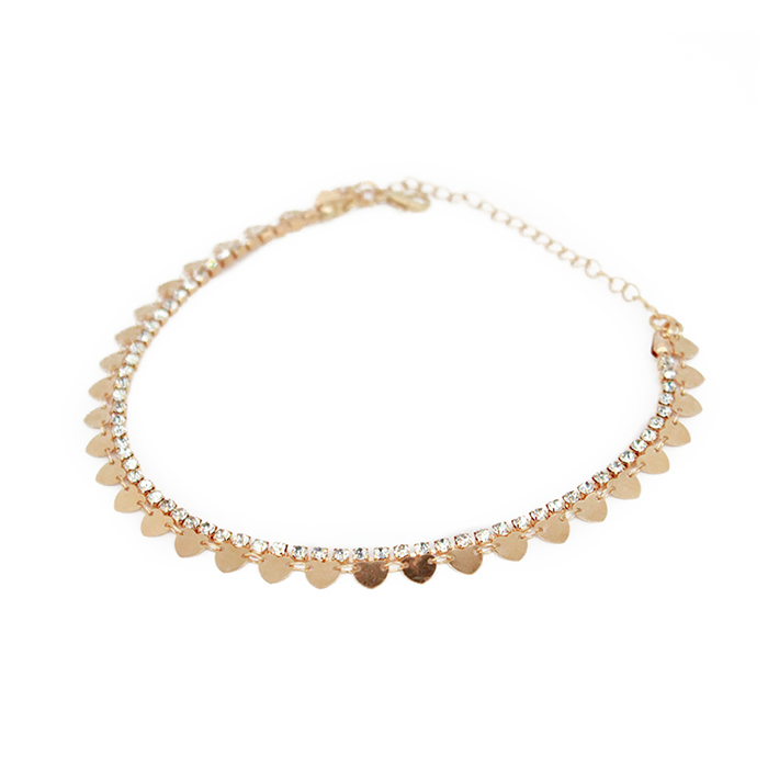 COLLAR CORAZONES CON STRASS