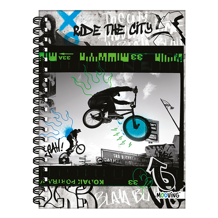 CUADERNO 16x21 TAPA DURA 80 HOJAS URBAN STYLE