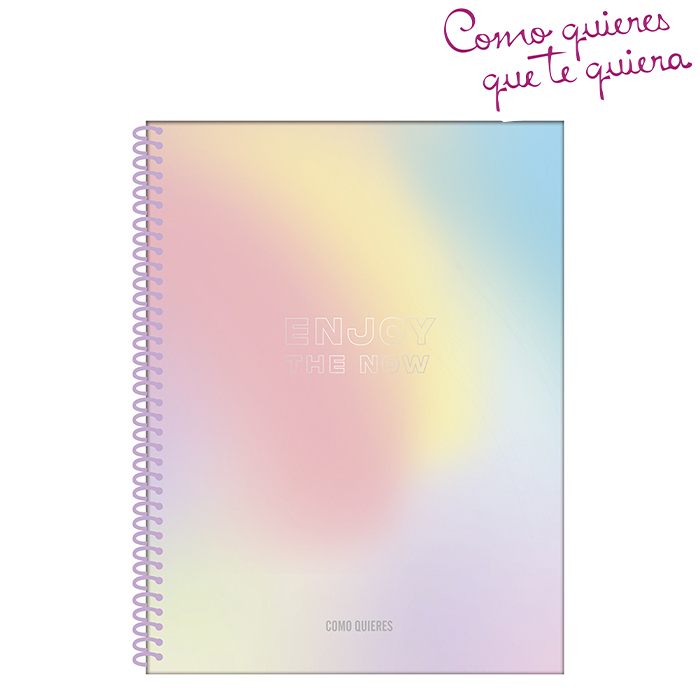 CUADERNO UNIVERSITARIO RAYADO COMO QUIERES QUE TE QUIERA