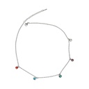 GARGANTILLA ACERO CON DIJES STRASS EN COLORES