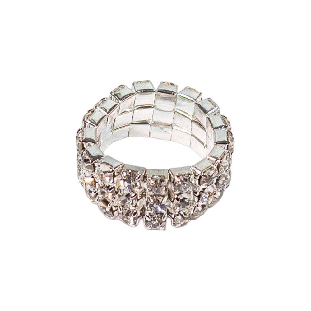 ANILLO STRASS TRIPLE HILERA