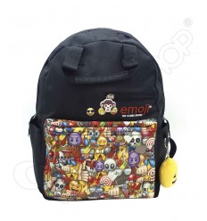 MOCHILA 14 PULGADAS CON LLAVERO EMOJI