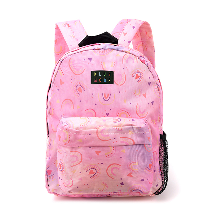 MOCHILA ESTAMPADA RAINBOW C/DOS CIERRES 17" 42X15X30CM