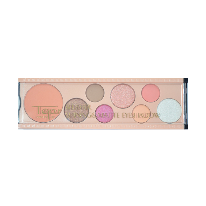 PALETA DE SOMBRAS SHINNING & MATTE X 7 COLORES + RUBOR