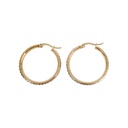 AROS ACERO ARGOLLA DORADA CON STRASS