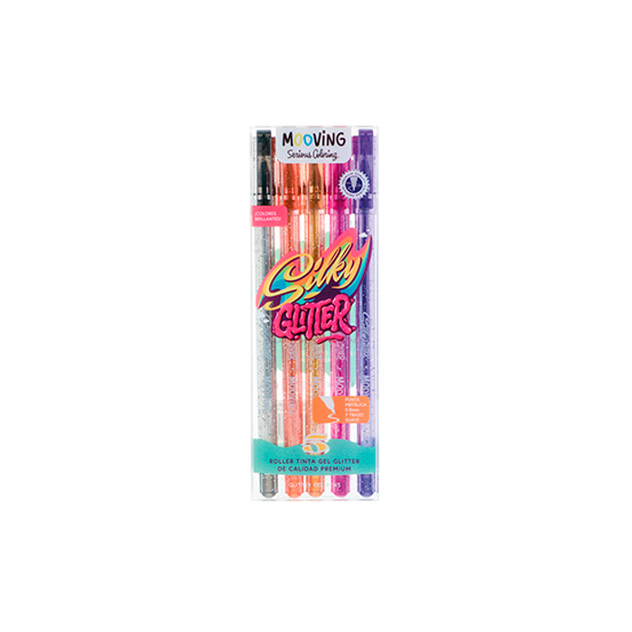 ROLLER TINTA GEL SILKY GLITTER X5