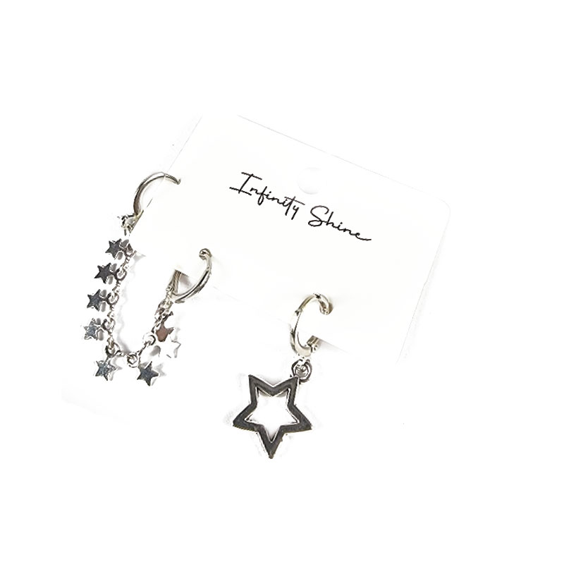 SET DE AROS PLATEADOS CON TREPADOR